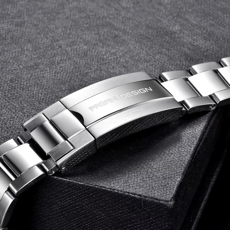 Pagani Design Uhrenarmband Jubilee, Edelstahl, Silber, 20 mm, Unisex - Bild 3