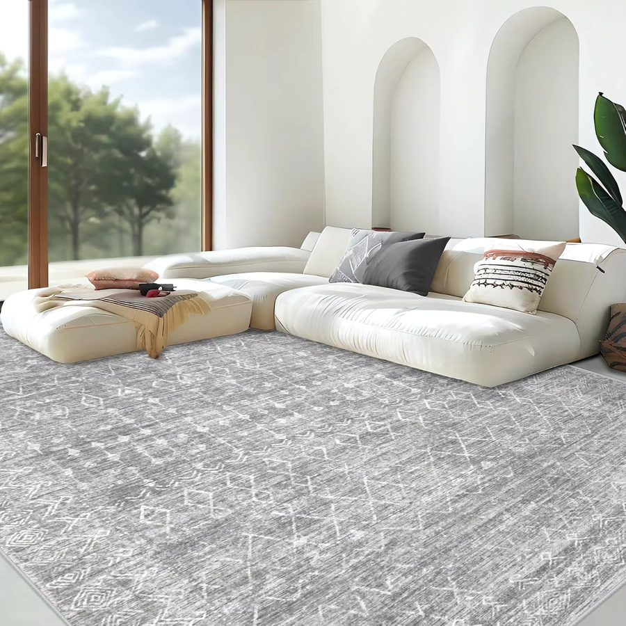 VIKAMA Boho Teppich mit geometrischem Design, schmutzabweisend und langlebig, Rechteckig, Breite: 160 cm, Tiefe: 80 cm - Bild 2