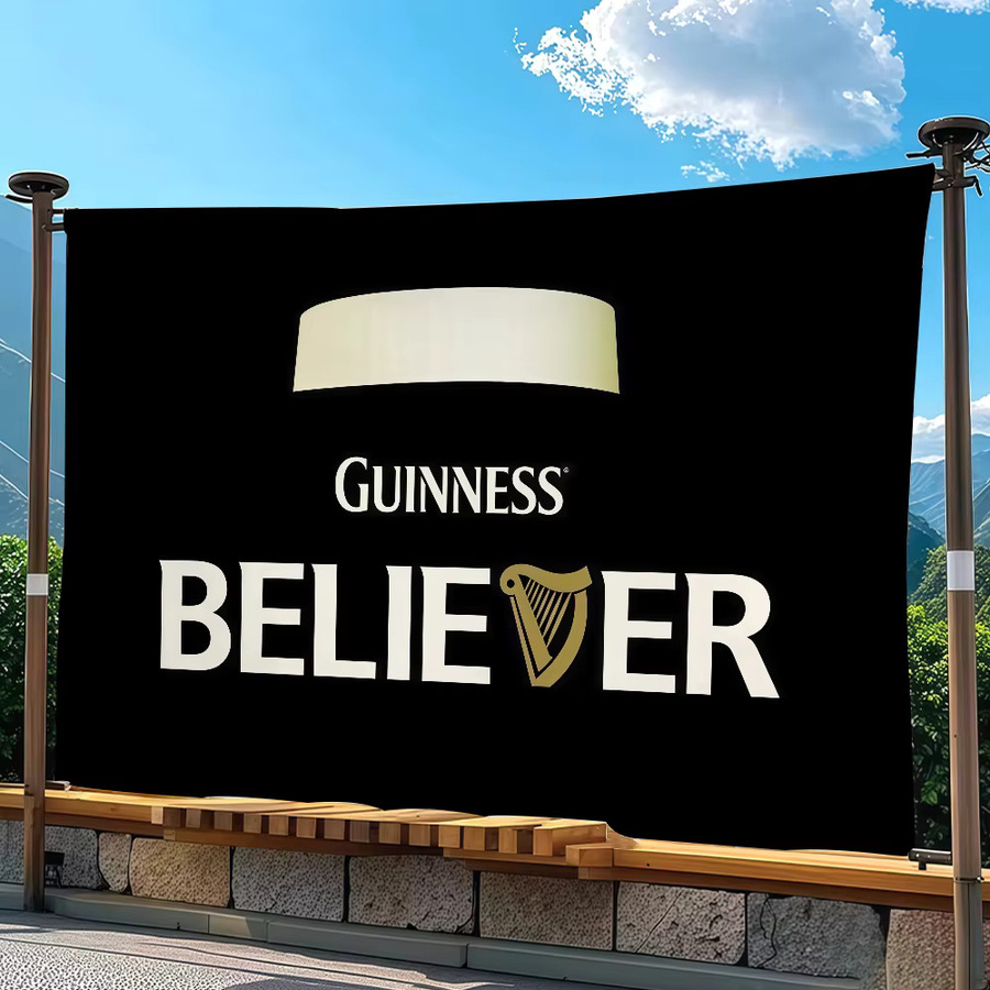Guinness Flaggen-Druck von Warner Bros. in Grün als Wandkunst für Party und Dekoration - Bild 5