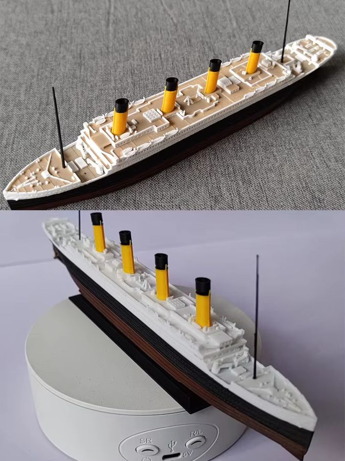 AT 99 MODEL Mini Titanic Kreuzfahrtschiff Modell 1:1000, 3D-gedrucktes statisches Schiffsmodell, Länge: 25 cm - Bild 3