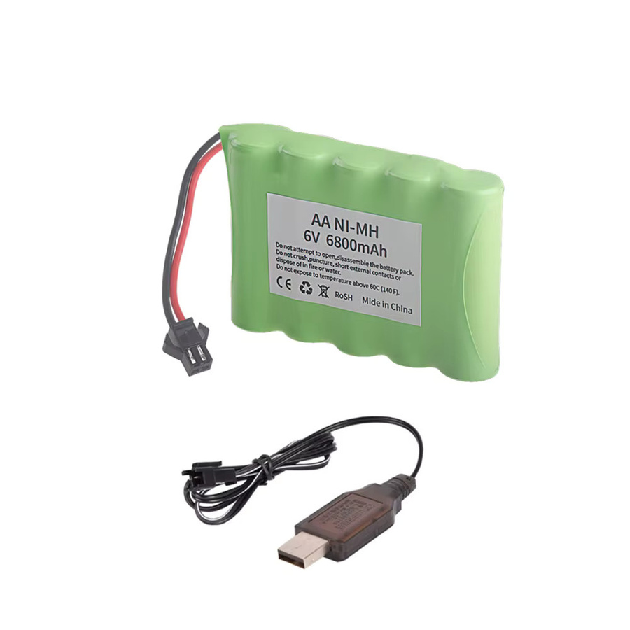 GAOLAG 6V NI-MH Akkupack mit Ladegerät 6800mAh AA für RC-Autos, RC-Boote und RC-Spielzeug - Bild 2