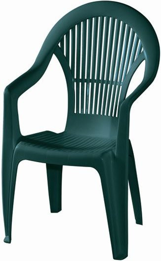 Progarden Stapelsessel Vega Gartenstuhl aus Kunststoff in Grün B/H/T: 54 x 93 x 42 cm - Bild 1