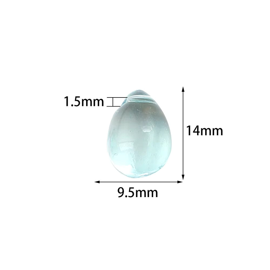 lingsai Glaskristallperlen Wassertropfenform, 9,5 x 14 mm, 50 Stück - Bild 3