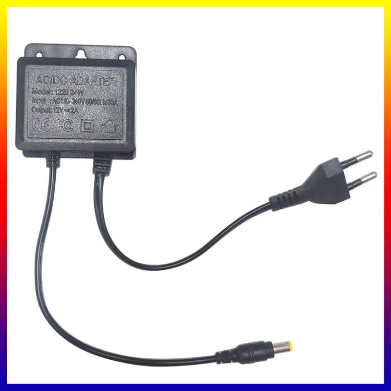 SNQP Wasserdichter DC12V 2A Netzadapter mit EU-Stecker für CCTV-Kameras, NVR und DVR, Schwarz, Anschlussgröße 5,5 x 2,1 mm - Bild 2