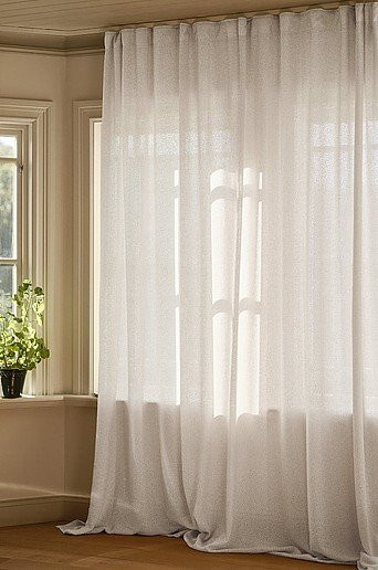 Jotex BELLA Bouclé-Vorhang semi-transparent in Weiß, extra breit, Höhe: 280 cm - Bild 1