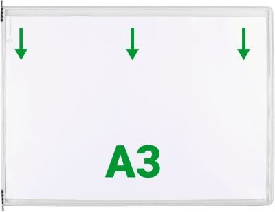 Tarifold Sichttafel DIN A3 quer in Weiß, 10 Stück mit Metalldrehzapfen für alle Trägersysteme - Bild 1