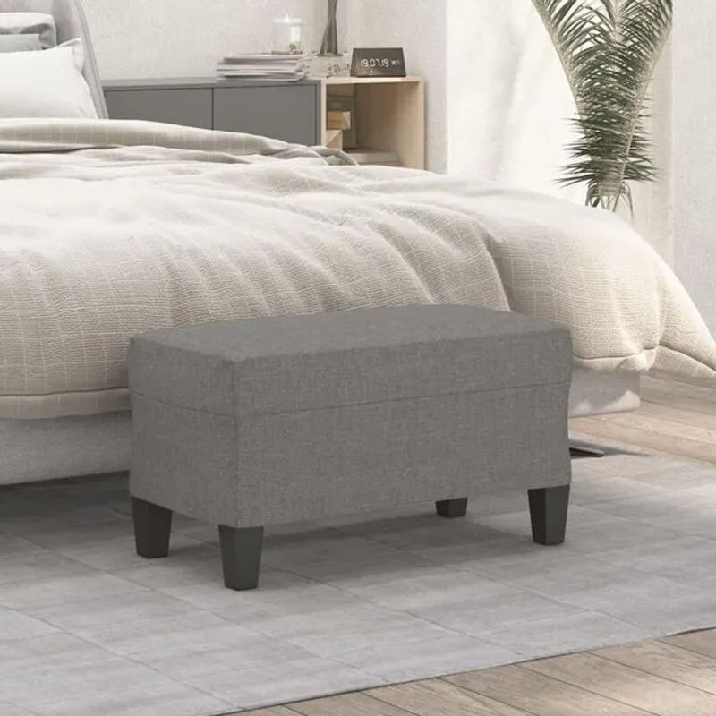 Moderne Sitzbank von vidaxl in Grau aus Stoff, B/T/H: 70 x 35 x 41 cm - Bild 1