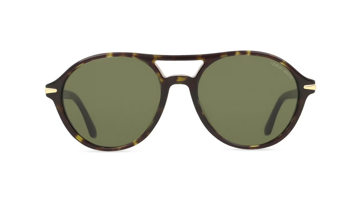 Armani AR8236U Sonnenbrille Herren, Vollrand, Rund, Acetat, grün, braun - Bild 1