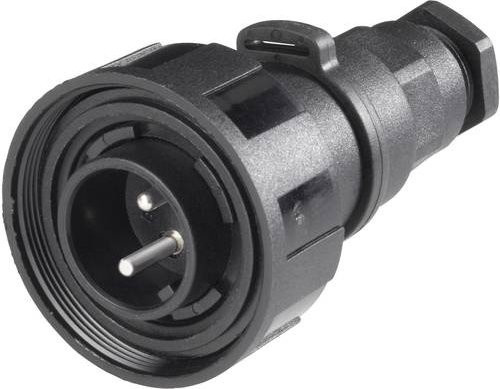 Bulgin Rundsteckverbinder PX0739/P PX07 Serie, gerade, 6 Pol, Schwarz - Bild 1