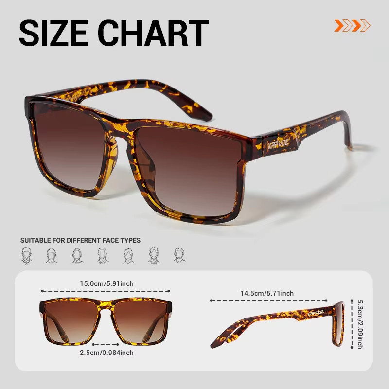 KAPVOE Sonnenbrille, Square, Vollrand, Kunststoff, braun, Unisex - Bild 3