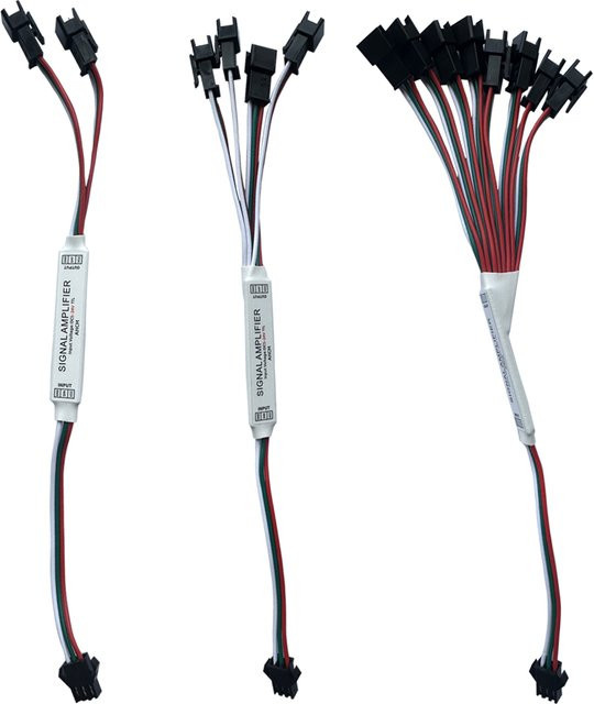 FUNZENXIN Mini Signal Verstärker Repeater für adressierbare RGBIC LED Streifen WS2812B WS2811 TTL 3Pin DC5-24V - Bild 1