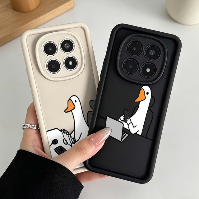Handyhülle mit Cartoon Working Duck Design für Xiaomi Redmi Note 14 13 12 11 10 Pro Plus 5G/4G - Bild 1