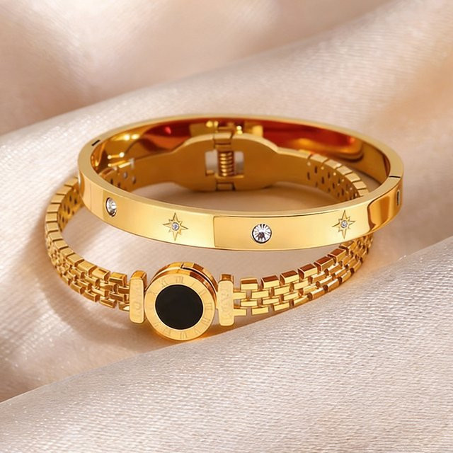 Yupsk Uhrenarmband Edelstahl, Gold, Unisex - Bild 1
