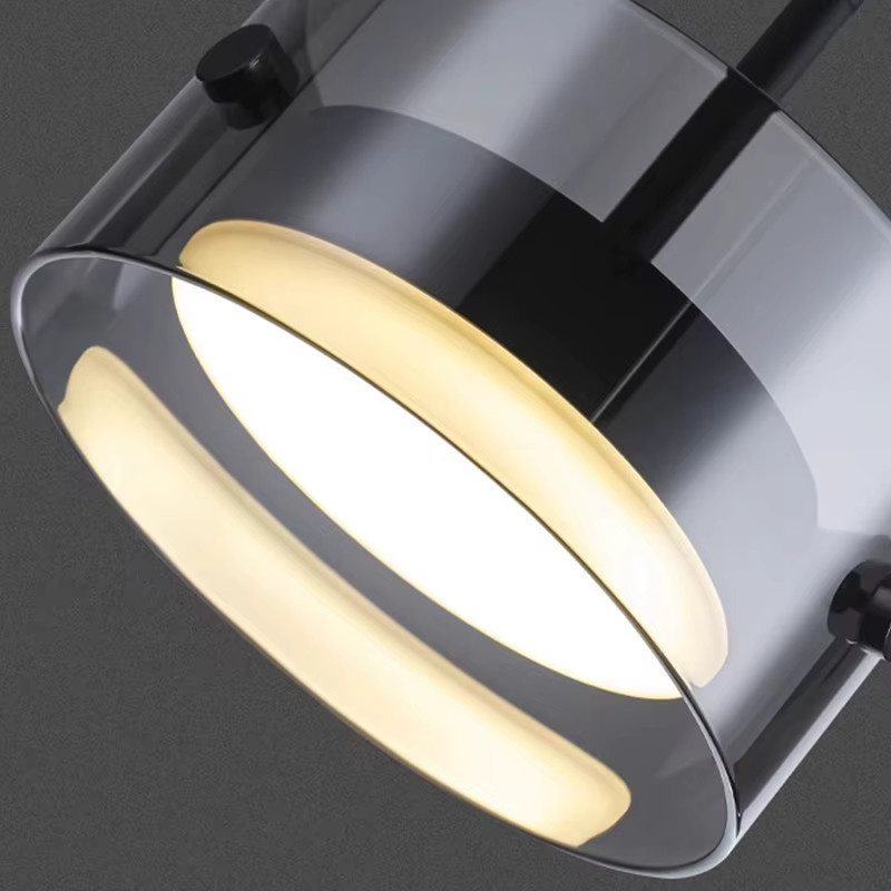 KAGU Moderne LED-Hängeleuchte im italienischen Stil mit verstellbarem Zylinder aus Glas und Metall in Transparent und Warmweiß - Bild 3