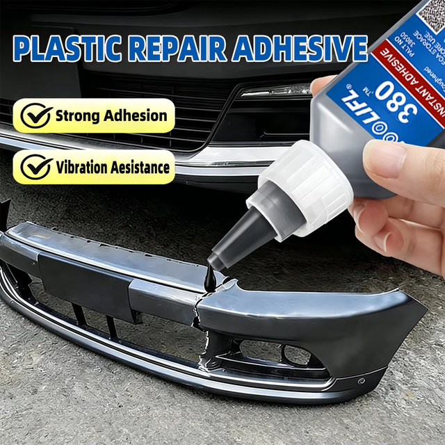 LOOLIFL Cyanacrylat-Klebstoff 20g, hochtemperaturbeständig und schlagfest, ideal für Kunststoff, Metall und Gummi zur Reparatur von Autokarosserien und Stoßstangen - Bild 1