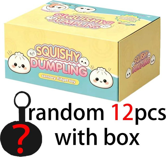 PRELEXT Squishy Schlüsselanhänger Knödel, Plüschknödel, beige - Bild 1