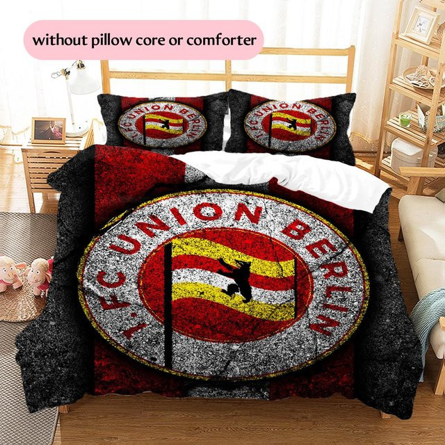 FC Union Berlin Bettwäsche Set mit 1 Bettbezug und 2 Kissenbezügen, Rot, B/H: 155 x 200 cm - Bild 1