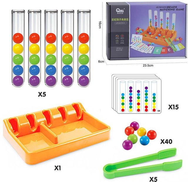 Kidsly Regenbogenbälle, Lernspielzeug, Sortierung, ab 3 Jahre - Bild 1