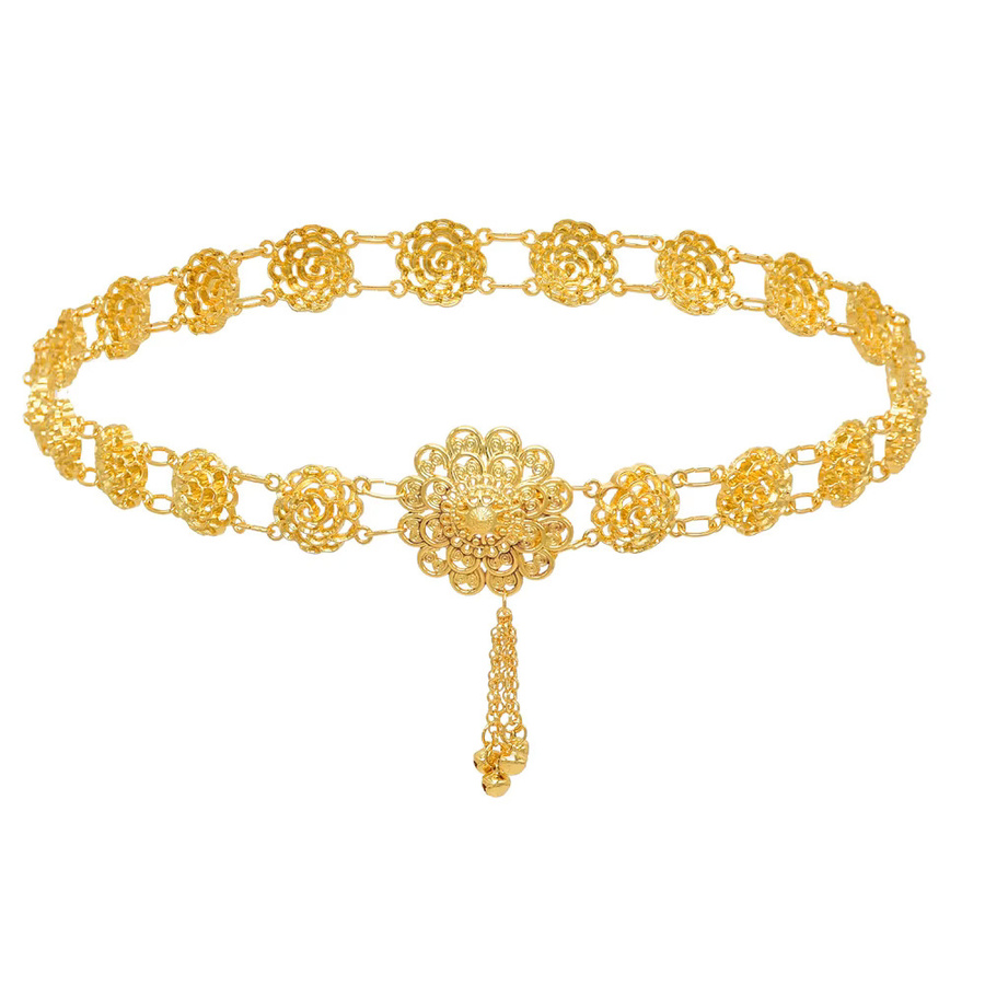 idealway Bauchkette, Messing, Gold, Damen - Bild 2