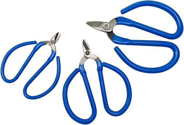 Blaue Metallschere für Gold- und Silberschmuck als DIY Kurzschneider für die Schmuckherstellung - Bild 1
