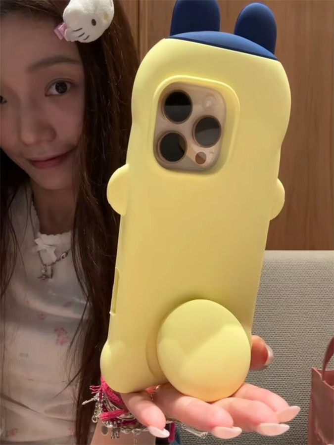 Potdemiel Virtual Pet Tamagotchi 3D Schutzhülle für iPhone 17, 16, 15, 14, 13, Pro Max, stoßfeste Silikonhülle mit staubdichtem Rand - Bild 2