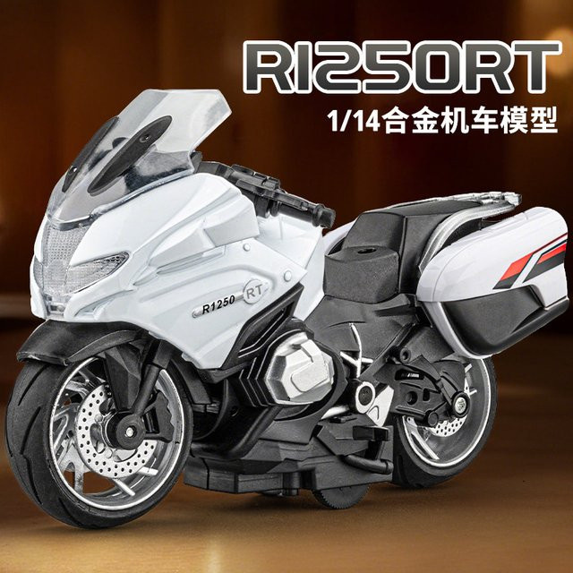 WELLY R1250RT Metall-Motorradmodell, 1:14, mit Rückziehfunktion, Sound und Licht - Bild 1