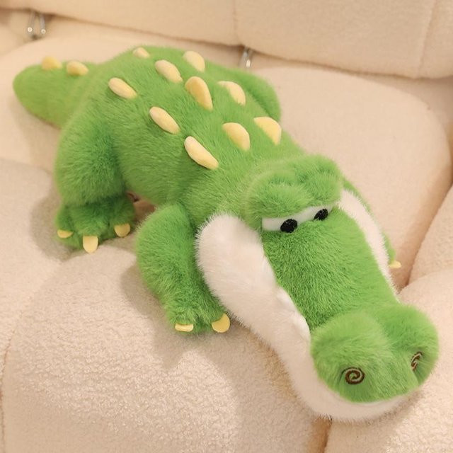 Kidsly Krokodil Plüschtier, Riesenalligator, Weiß, Grün, 90cm - Bild 1
