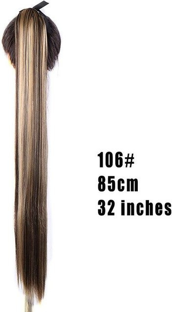 LUPU Haarverlängerung Pferdeschwanz, Synthetisch, 80 cm, Damen - Bild 1
