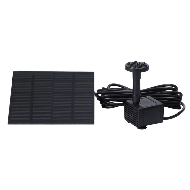 Alloet Solarbetriebene Brunnen-Wasserpumpe mit 6 Düsen und Solarpanel für Außenbereiche, 1,2 W - Bild 5