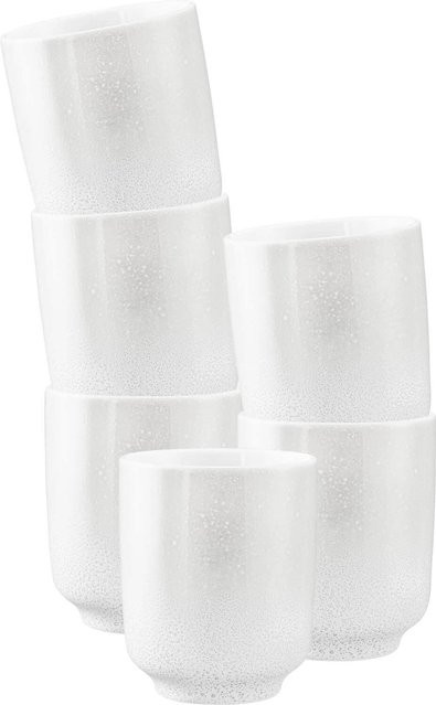 Seltmann Weiden Kaffeebecher Sento Home ohne Henkel, Weiß, 6er Set, 400 ml pro Becher - Bild 1