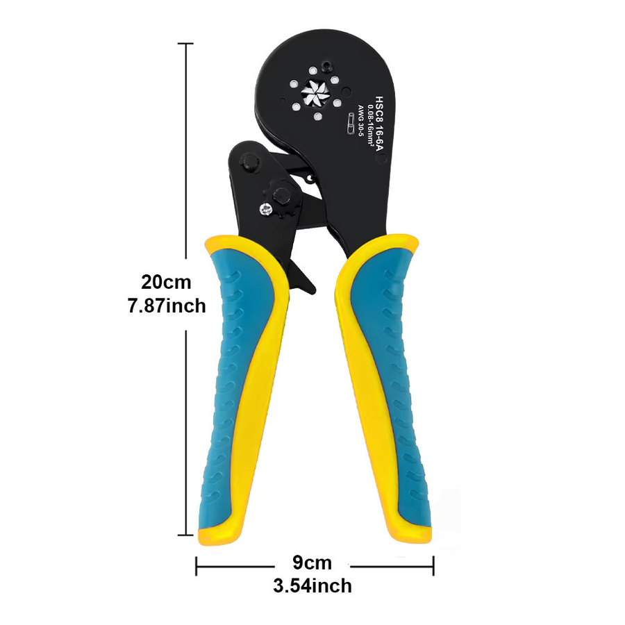 WOZOBUY Aderendhülsen-Crimpzange für 0,08-16mm²/30-5AWG in Grün und Multicolour - Bild 4