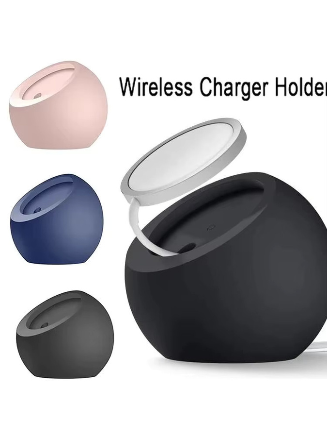 VORTNGLE Magnetischer Silikon-Ladetischhalter in Kugelform für iPhone, Weiß - Bild 6