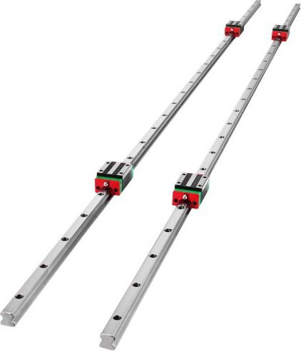 VEVOR Linearschiene Set 15CA in Silber mit 2 Schienenwellen von 1500 mm und 4 Lagerkissenblöcken für CNC und Router - Bild 1