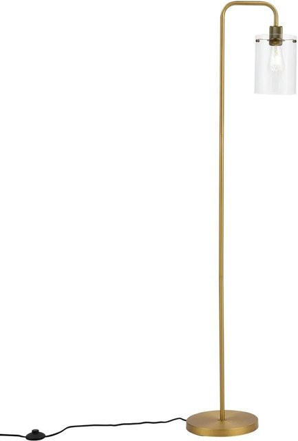 QAZQA Design-Stehleuchte in Bronze mit transparentem Klarglas-Domo und dimmbarer LED-Edison-Leuchte für dein Wohnzimmer - Bild 1