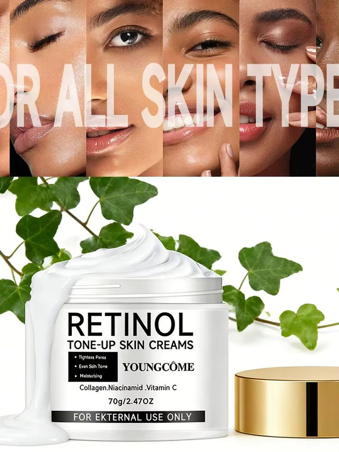 YOUNGCOME Retinol Tone-Up Cream, Gesicht, Kollagen, Niacinamid, Vitamin C - Bild 5