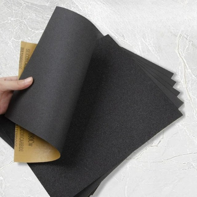 Wasserbeständiges Schleifpapier für Nass- und Trockengebrauch mit Körnung 120–2000 zum Feinpolieren von Jadeschmuck, Möbeln und Autos - Bild 1