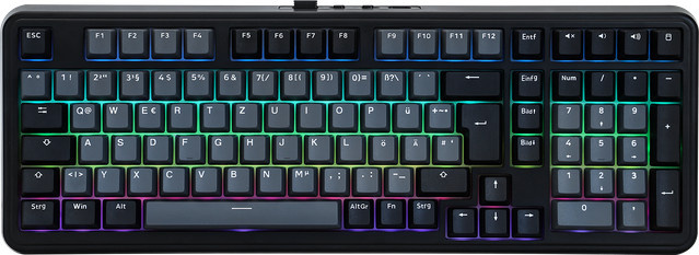 EPOMAKER TH99 Mechanische Tastatur mit QWERTZ Layout, 96% Dreifachmodus Kabellos, Schwarz, 8000mAh Akku - Bild 1