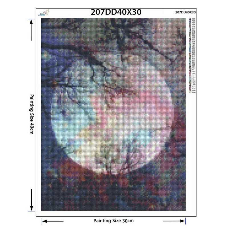 FIYO 5D DIY Diamantmalerei Landschaft mit Vollrunden Diamanten, Mehrfarbig, B x H: 20 x 30 cm - Bild 4