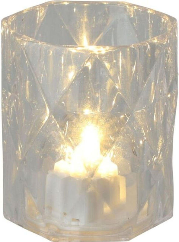 Koopman Mini Kristall LED Teelichter aus transparentem Kunststoff für die flammenlose Tischdekoration - Bild 1