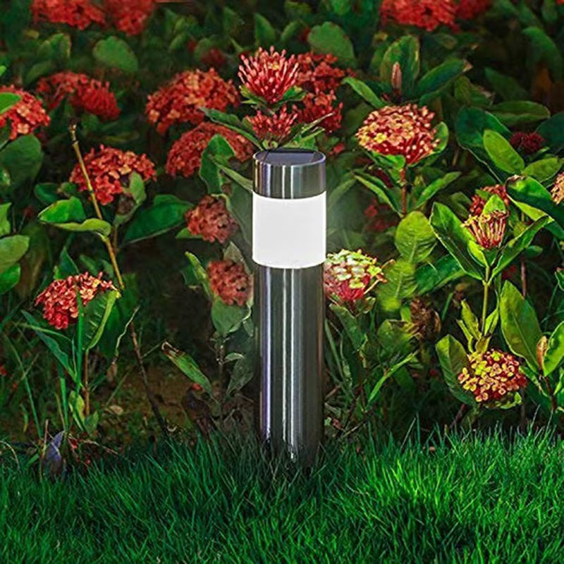 ZTree Solar Garten Weg Lichter aus Edelstahl in Silber, wasserdichte LED Gartenleuchten für Terrasse, Garten und Hof - Bild 5