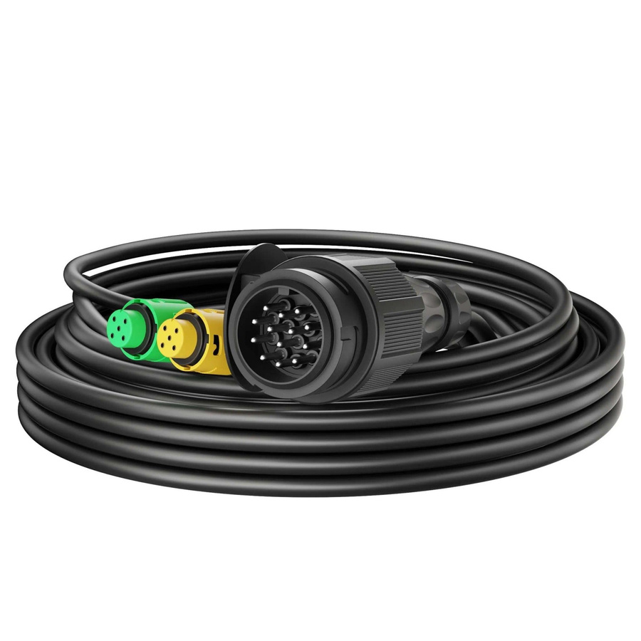 Xpotool 13-poliger Anhänger Kabelsatz mit 5m Kabel in Grün, Gelb und Schwarz - Bild 2
