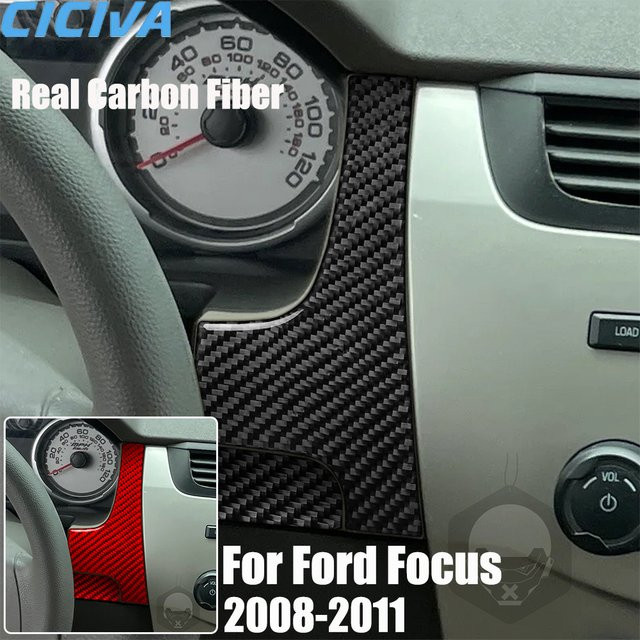 RRX CARBON Echtes Carbon Tacho Panel Zierleisten Set für Ford Focus MK2 S/SE/SES/SEL (2008-2011), Schwarz - Bild 1