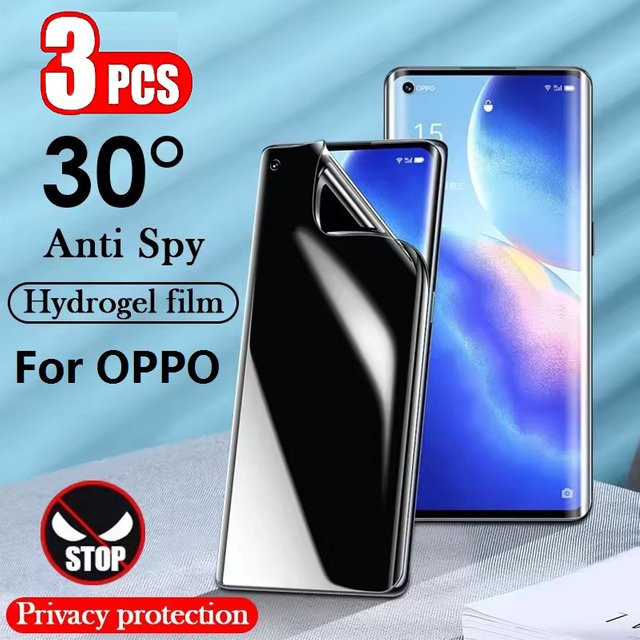 3er-Pack Privatsphäre Hydrogel-Displayschutz für OPPO K12X, K13x 5G, K13 Turbo Pro, K13s, K12S und K12 Plus, transparent - Bild 1