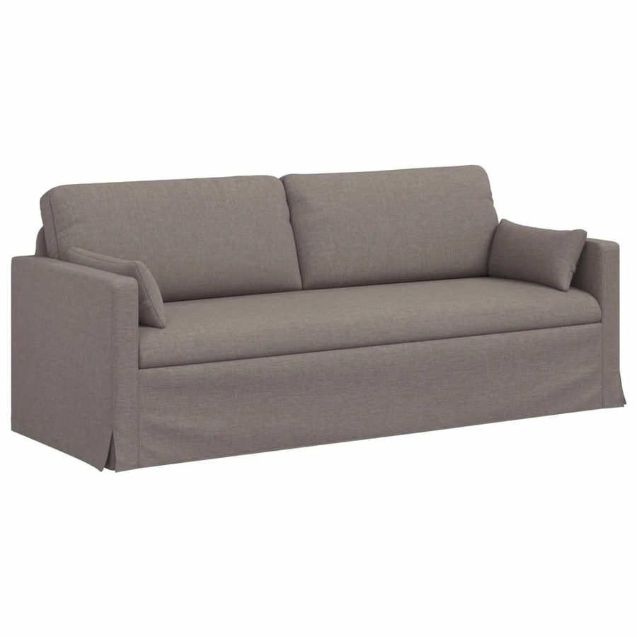 vidaXL Sofa in Taupe mit Stoffbezug und Metallrahmen, B/T/H: 198 x 78 x 80 cm - Bild 2
