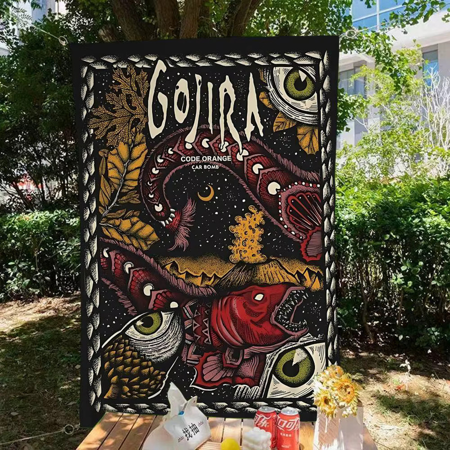 Potdemiel Werbeflagge Gojira Band als Partybanner in Mehrfarbig, Rechteckig aus Textil - Bild 3