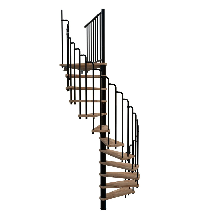 Minka Spindeltreppe Paris aus Buche in Schwarz für eine Raumhöhe bis 282 cm mit einer Treppenhöhe von 140 cm - Bild 2