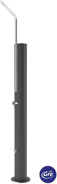 Gre Solardusche aus Aluminium in Schwarz, Höhe: 220 cm, Breite: 30 cm - Bild 1