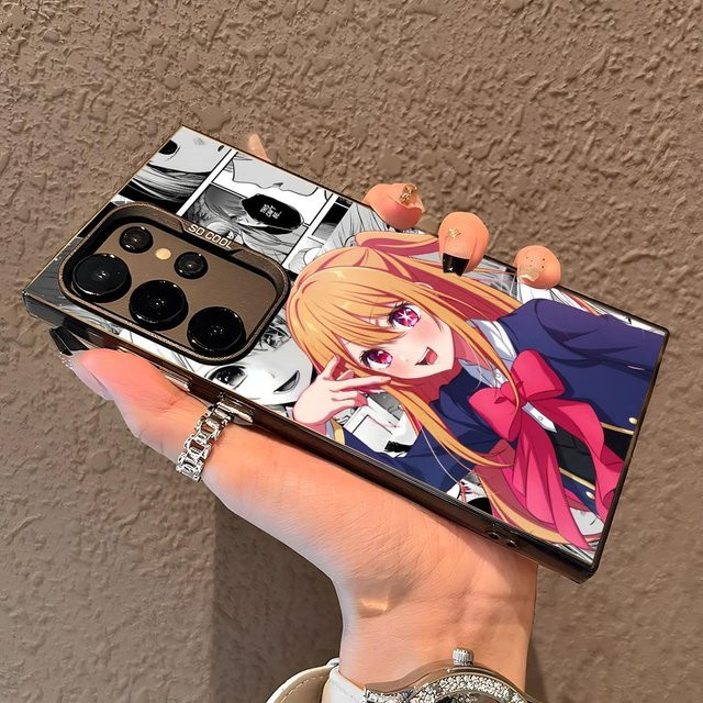 Silberne Anime Ruby Hoshino Handyhülle aus Silikon für Samsung Galaxy S25 Edge S24 S23 S22 S21 S20 Ultra - Bild 1