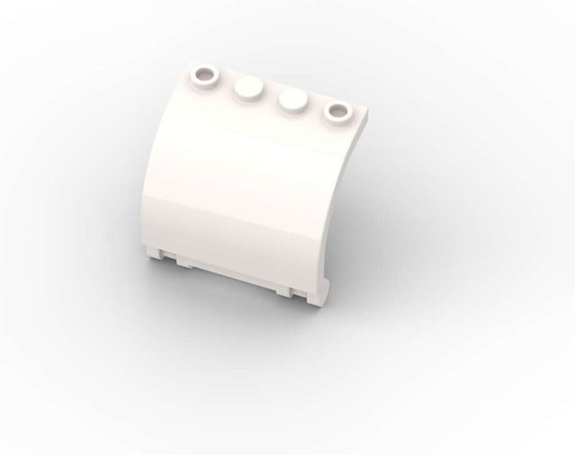 ixBricks 10-teiliges Set Konstruktionsbausteine Platte 3 x 4 Gebogen mit Clip-Scharnier - Bild 1