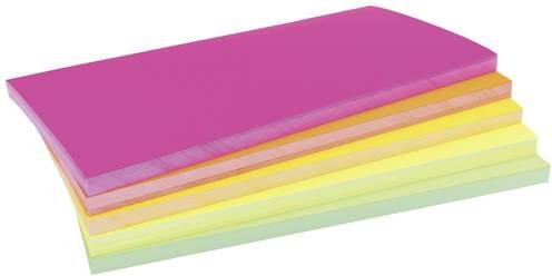 Magnetoplan Neon Moderationskarten farbsortiert, rechteckig, B: 20 cm, H: 10 cm, 250 Stück - Bild 1